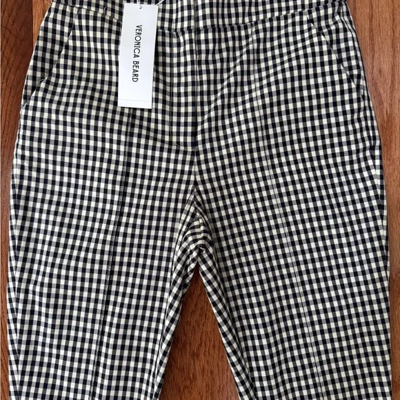 Veronica Beard Black Gingham Tani Pants. Size 0 & 2. Brand new!